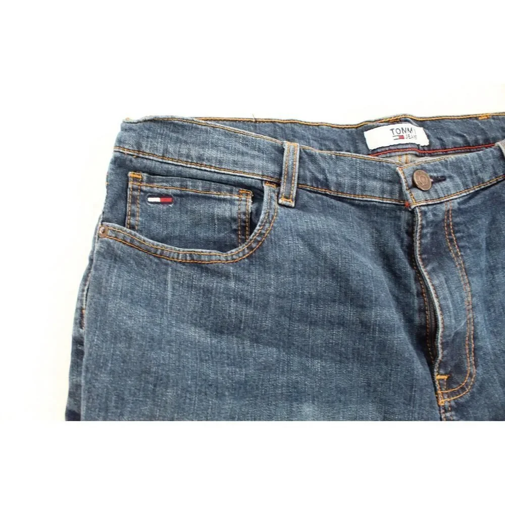 Tommy Jeans Regular Fit Straight Denim Jeans Blue Medium Wash Men's 38x32